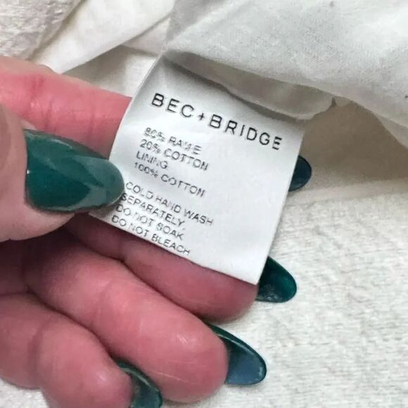 NWT women’s BEC & BRIDGE Harriet ivory cut Mini cotton Dress size 10 - Picture 10 of 11